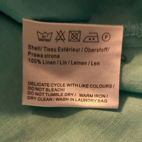 Malvin Blue Jewel Embellished Linen Tunic size 8 M - Picture 6 of 6